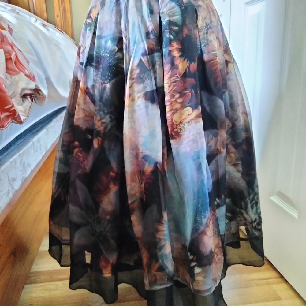 Ted Baker Blue High-Low Maxi Skirt for Cocktail